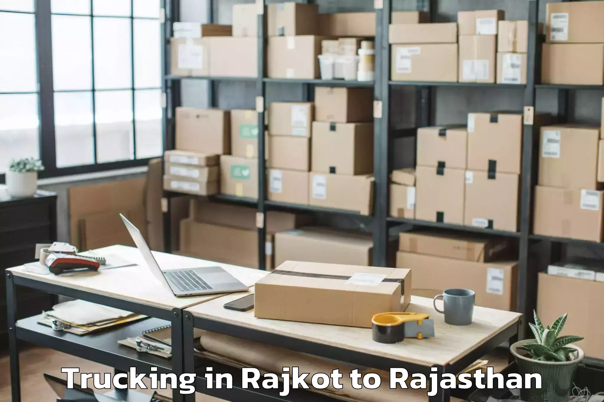 Book Rajkot to Bagru Trucking Online